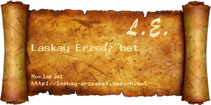 Laskay Erzsébet névjegykártya